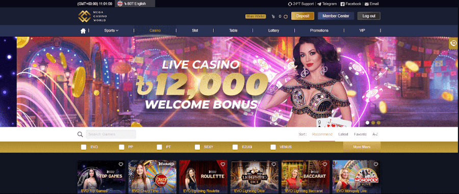MCW Live casino bonus