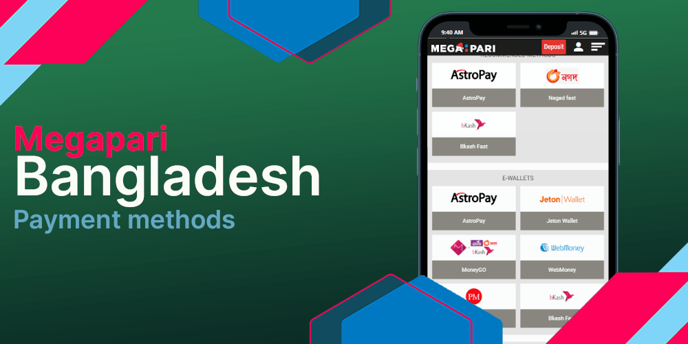 Paymenth methods that are available for Bangladeshi players at Megapari BD