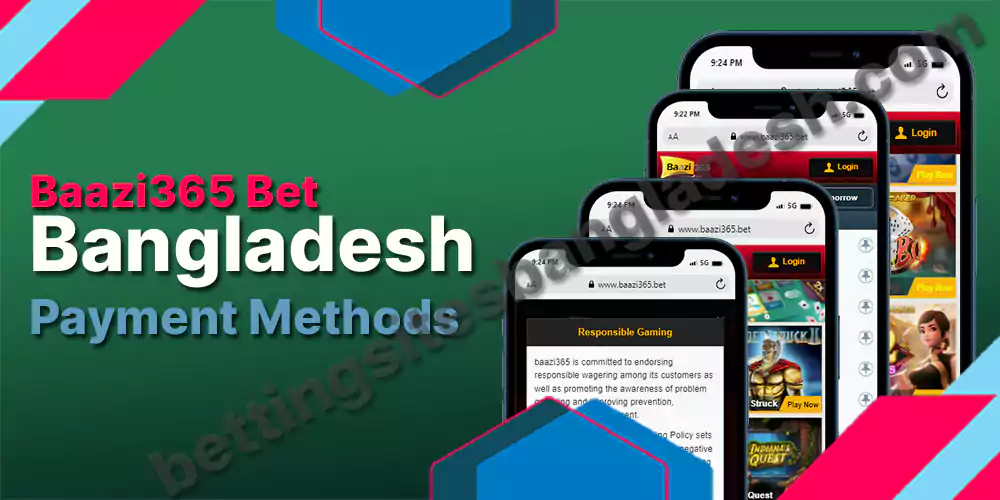 Baazi365 bet available payment methods