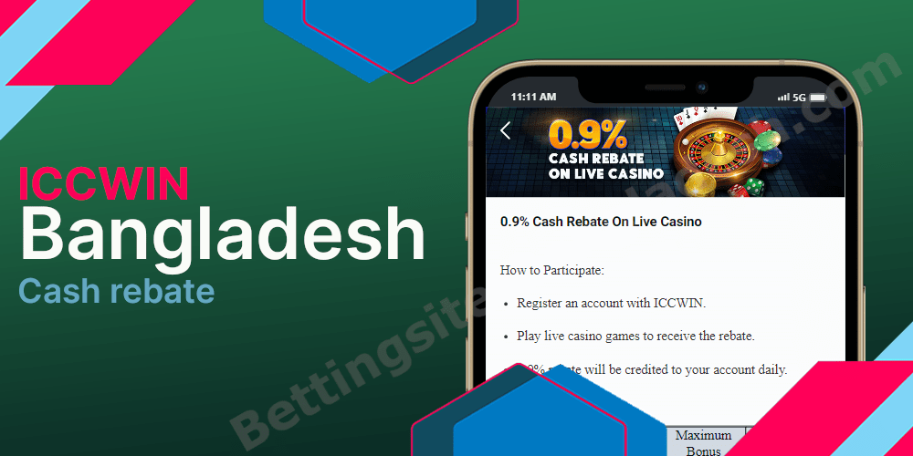 ICCWIN cash rebate