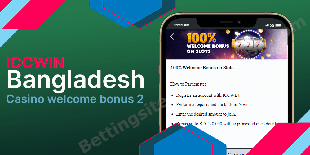 ICCWIN BD casino welcome bonus 2