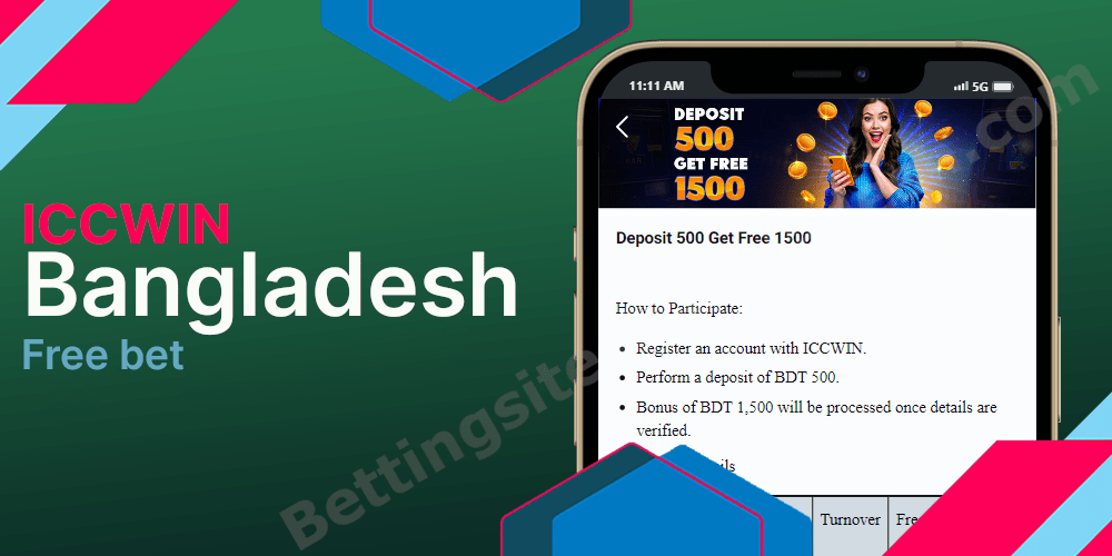 ICCWIN free bet bonus