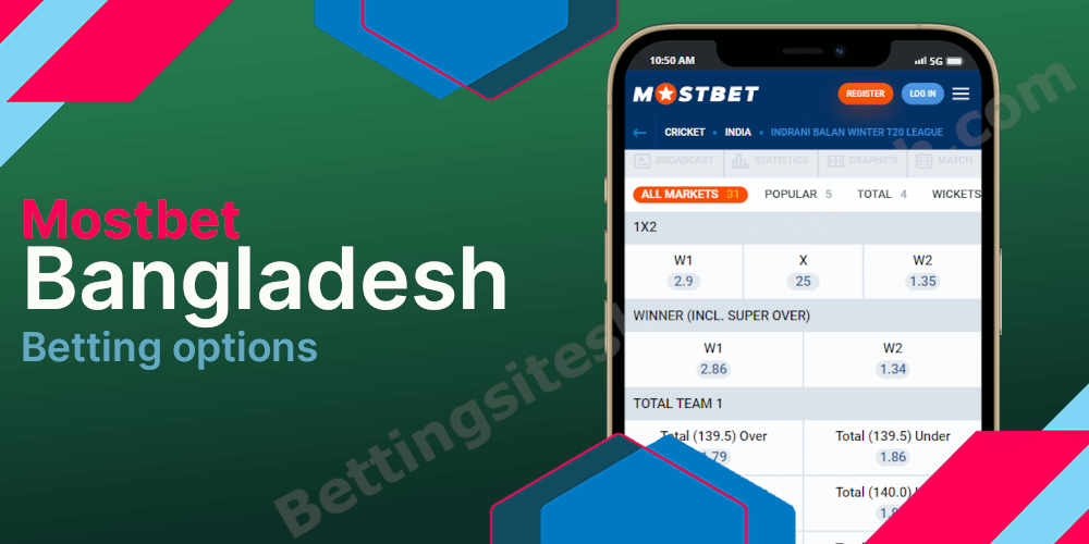 Mostbet betting options in sports betting