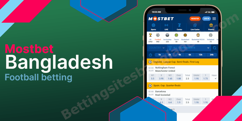 Mostbet football betting BD