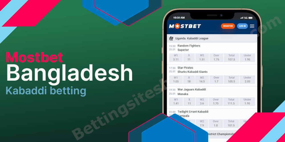 Mostbet kabaddi betting Bangladesh