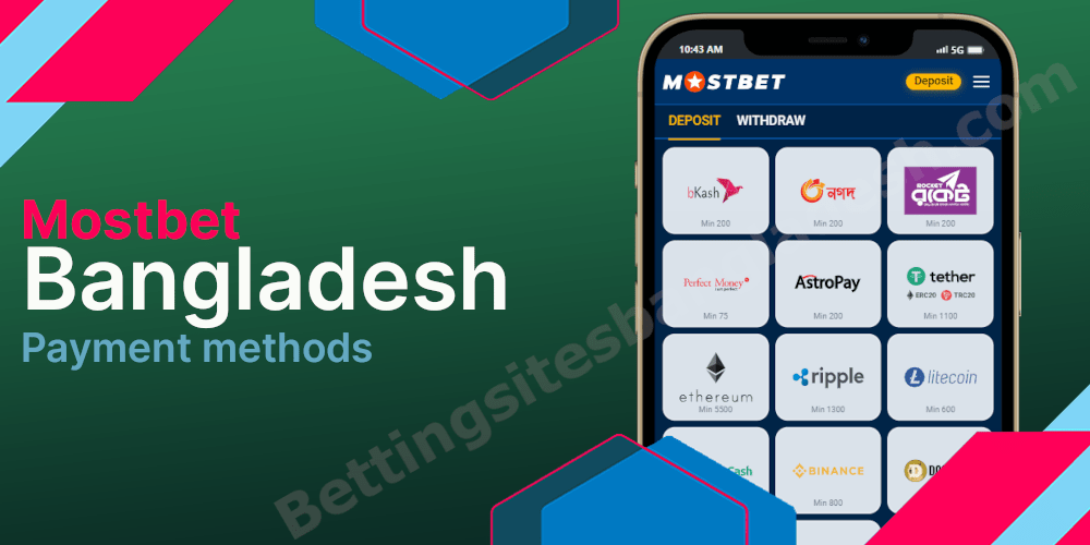 Mostbet payment methods BD