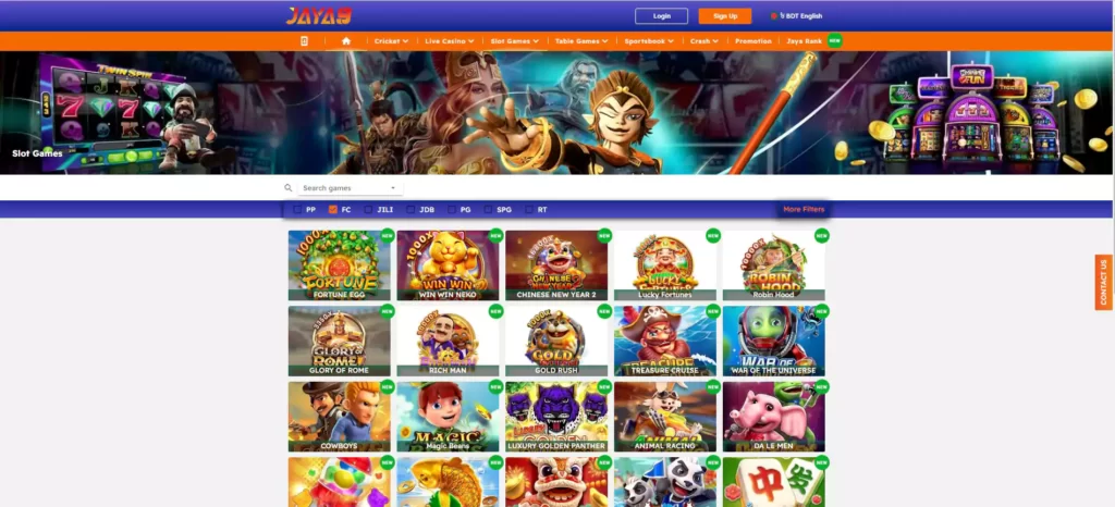 jaya9 casino gaming lobby