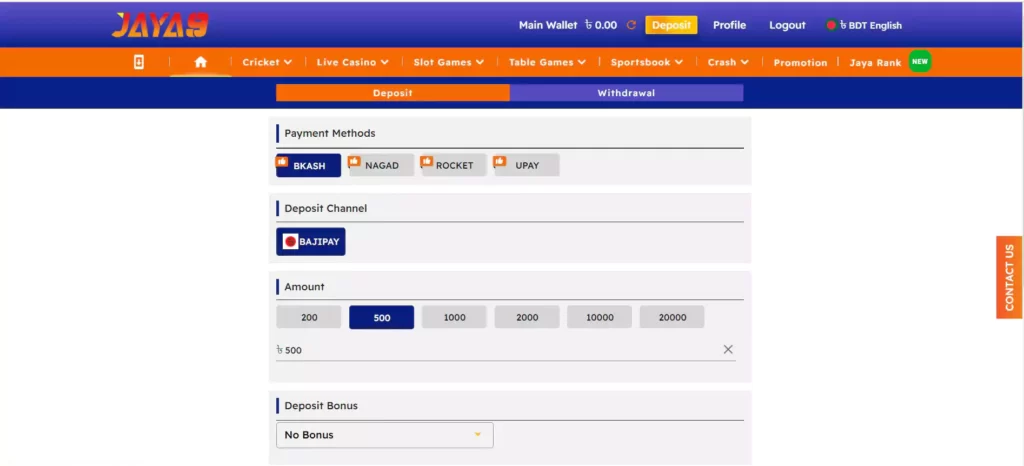 jaya9 cashier for transactions