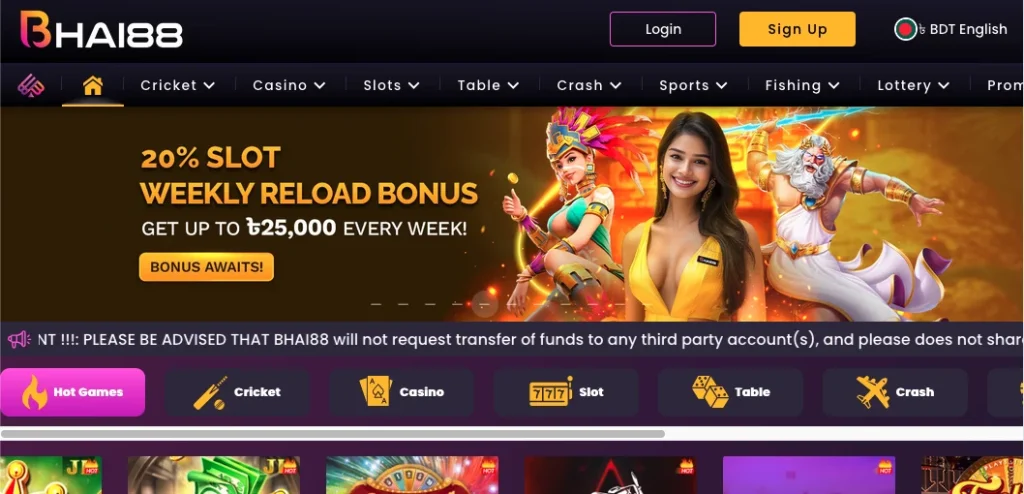 Bhai88 sports betting and online casino site in Bangladesh